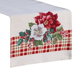 VIANOČNÝ GOBELÍNOVÝ BEHÚŇ NA STÔL MERRY5 40X100 CM VZOROVANÝ