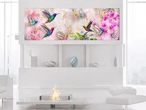 Obraz - Colourful Hummingbirds (1 Part) Narrow Veľkosť: 120x40, Verzia: Premium Print