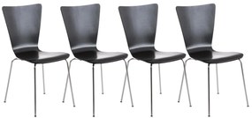 Stolička Aaron (SET 4 ks) - Čierna