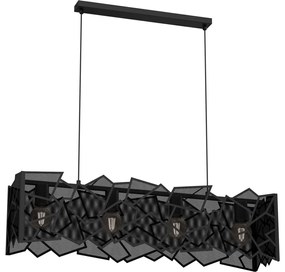 Luster na lanku CAMO 4xE27/15W/230V čierna