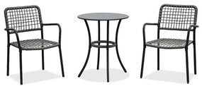 Autronic BONTEC Záhradný set 1+2, kov, polyratan, sivá, AZ-L1103 GREY Farba: Šedá