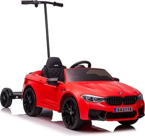 LEAN CARS BMW M5 batériové auto s rodičovskou platformou Červená farba