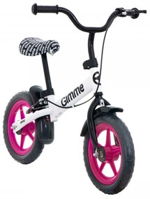 KIK GIMMIK Bežecký bicykel s brzdou Nemo 11" ružový 3+