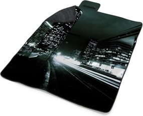 Sablio Plážová deka Nočná ulica: 200x140 cm