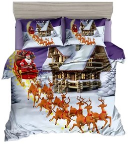 Obliečky Homa NATAL SANTA 3-dielna sada 140x200 cm