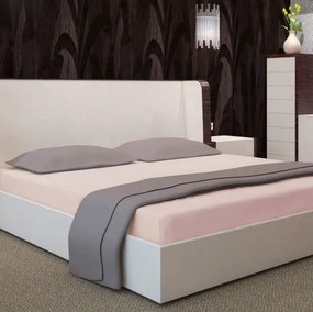 Bledo ružová plachta na posteľ s gumičkou - bavlnený satén Šírka: 200 cm | Dĺžka: 220 cm