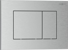 Mexen Tex 02 splachovacie tlačidlo, brúsený nikel - 6102-10