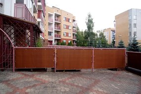 Balkónová zástena - umelý ratan, 0,8x3m - čierna