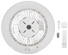 Aigostar LED stmievateľný stropný ventilátor 40W 230V 2700-6500K 50cm + DO biely