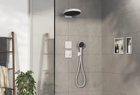 Hansgrohe ShowerSelect Comfort Q, termostat pod omietku pre 1 spotrebič a ďalší výtok, biela matná, HAN-15589700