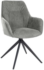 Jedálenská stolička Jules - látka - Sivá