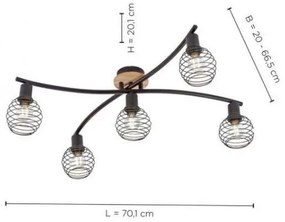 Leuchten Direkt 15925-79 - Prisadený luster EUGEN 5xE14/40W/230V