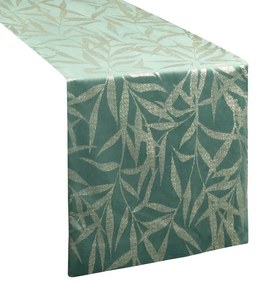 Dekorstudio Elegantný zamatový behúň na stôl BLINK 15 tmavomätový Rozmer behúňa (šírka x dĺžka): 35x140cm