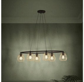 Eglo 390092 - Luster na lanku JAZMINIA 6xE27/40W/230V čierna/zlatá