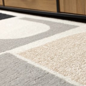 Dywany Łuszczów, Kusový koberec Fusion 0213 white/dark pink, 160x220, viacfarebná, kancelária