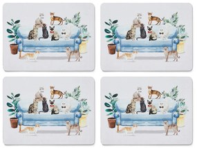 Korkové prestieranie 4 ks 21.5x29 cm Curious Cats - Cooksmart ®