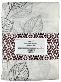 Záclona na priechodkách Holly polyester tmavo šedá 140x260 Merkury Home II/22