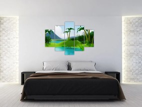 Obraz - Jazerá v jungli (150x105 cm)