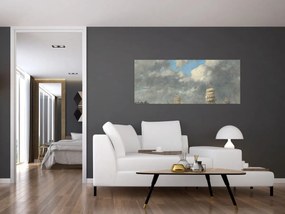 Obraz - Eugène Boudin, Le Havre, reprodukcia (120x50 cm)