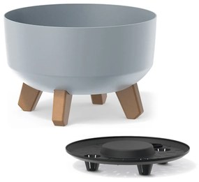 Plastový kvetináč na nožičkách DGRL240L 23,5 cm - svetlosivá