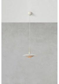 Béžové závesné svietidlo s kovovým tienidlom ø 35 cm Piny – Markslöjd