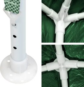 Garthen 642 Záhradný párty stan - zelený 3 x 3 m + 2 bočné steny