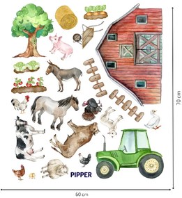 PIPPER. Samolepka na stenu "Farma"