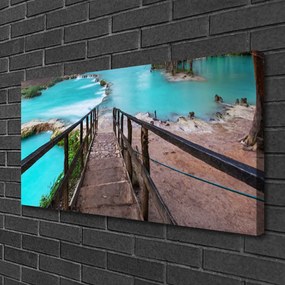 Obraz Canvas Schody jazero architektúra 120x60 cm