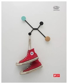 Čierny nástenný vešiak Gazzda Hook