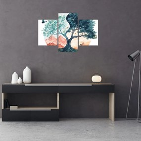 Obraz – Akvarelový strom plný života (90x60 cm)