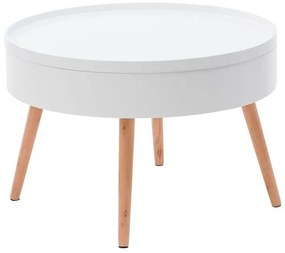 Okrúhly konferenčný stolík s úložným priestorom 60 cm