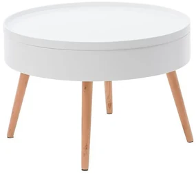 Okrúhly konferenčný stolík s úložným priestorom 60 cm