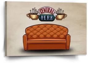 Sablio Obraz Seriál Priatelia CENTRAL PERK Gauč - 120x80 cm