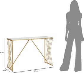 Konzolový stolík Easy 120 cm zlatý