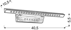 Candellux FORTE LED 3 Nástenné svietidlo 7W LED Triangle tube with switch Chrome 20-27030