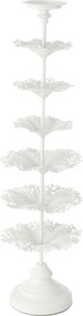 Biely kovový svietnik v tvare stromčeka Tree Flower L – 22*22*79,5 cm