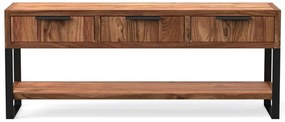furniture-nabytek.cz - Masívna nástenná skriňa Sydney II z akácie, lakovaná, hnedá