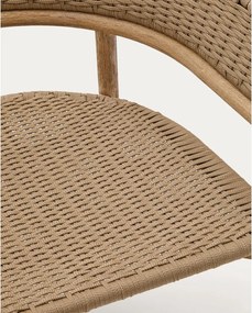 Drevené záhradné kreslo v prírodnej farbe Arinella – Kave Home