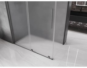 Mexen Velar, sprchový kút s posuvnými dverami 140 x 75 cm, 8mm sklo námraza, grafit brúsený, 871-140-075-31-66