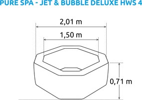 Intex | Vírivý bazén Pure Spa - Jet & Bubble Deluxe HWS 4 + výhodný set príslušenstva | 19900142