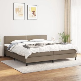 Boxspring posteľ s matracom sivohnedý 200x200 cm látka 3140005