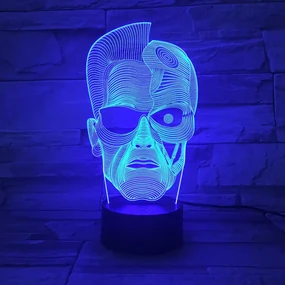 3Dmix 3DL-DRGB006 – 3D LED nočná lampa - Terminátor (Dual RGB)