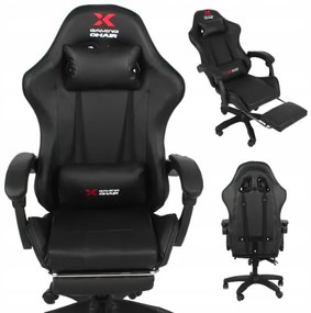Herné kreslo Xgaming s podnožkou - čierne