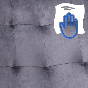 Jedálenská stolička Merna - zamat - Tmavo sivá