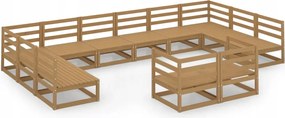 vidaXL 12-dielna sada sedacieho nábytku do záhrady, borovicové drevo
