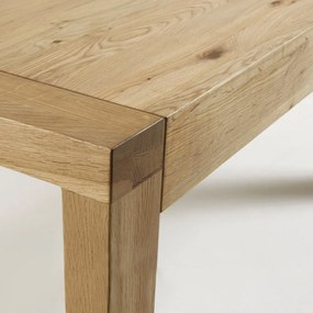 Dubový rozkladací jedálenský stôl Kave Home Vivy, 180 x 90 cm