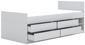 Detská posteľ LEON so šuplíkmi - 200x90 cm - biela