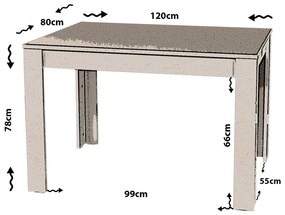 Jedálenský stôl Signal 120 (pre 4 osoby) (dub) . Vlastná spoľahlivá doprava až k Vám domov. 1102578