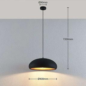 Moderná závesná lampa čierna so zlatom - Gerwina