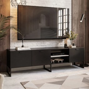 TV STOLÍK YSABEL ČIERNY 185 cm